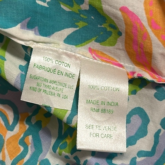 Lilly Pulitzer Amelia Island Tunic Top Casa Marina Print Preppy Resort Sz Small - Picture 9 of 11